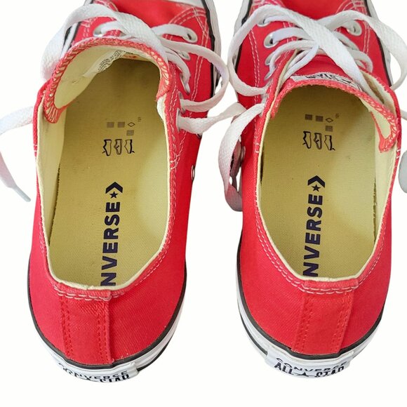 Converse All Star Chuck Taylor Womens Size 8.5 Men Size 6.5 Red Low Top Sneakers - Picture 5 of 8